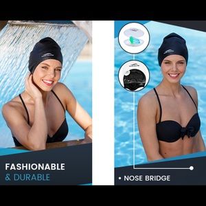 New Silicon swim cap - Black